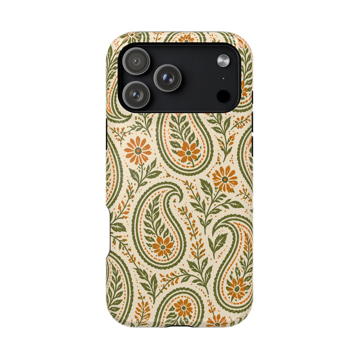 Olive Paisley | Tough MagSafe Case