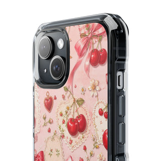 Cherry Ribbon Picnic | Clear MagSafe Case