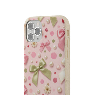 Dotty Pearl Bow | Biodegradable Case