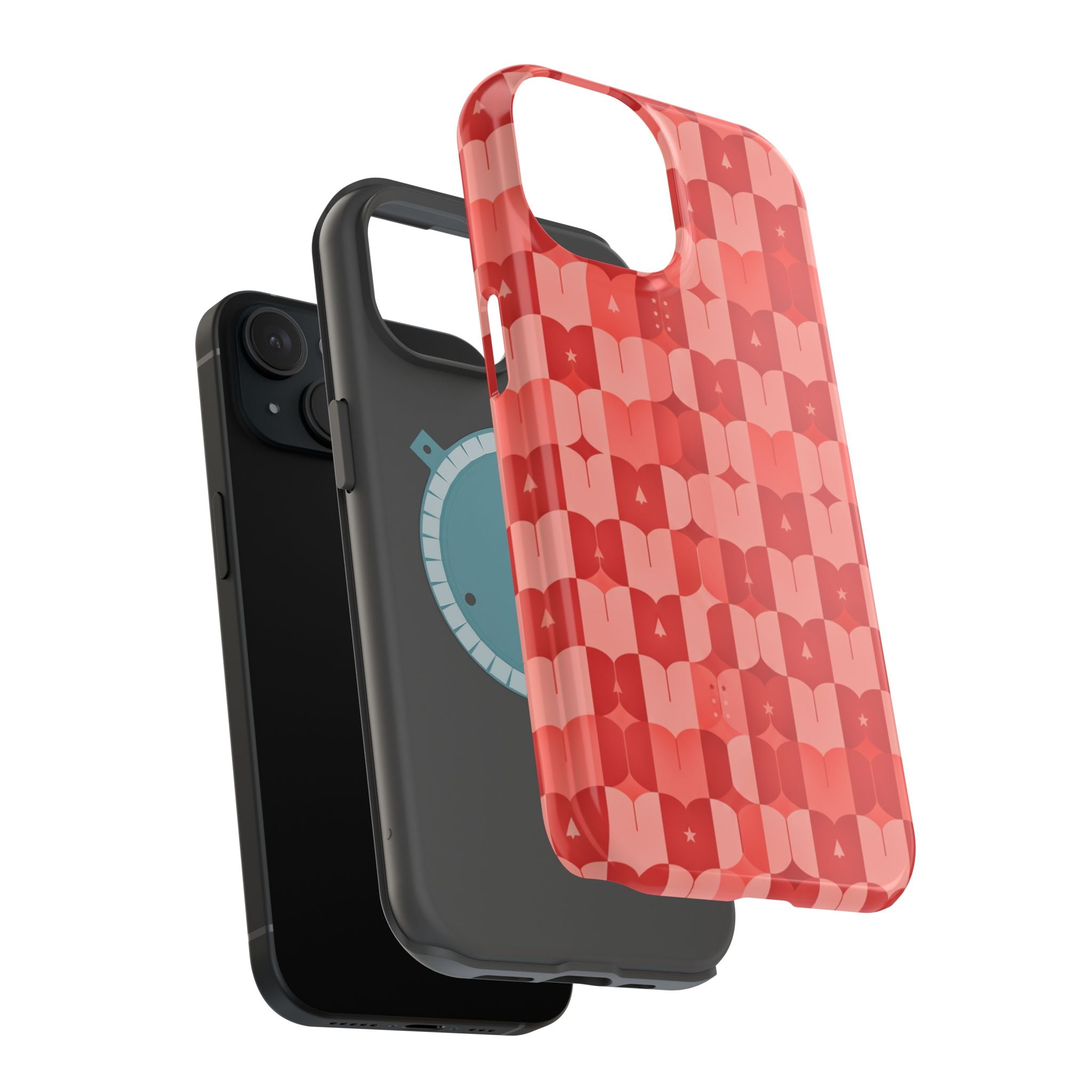 Coral Geo Tile | Tough MagSafe Case