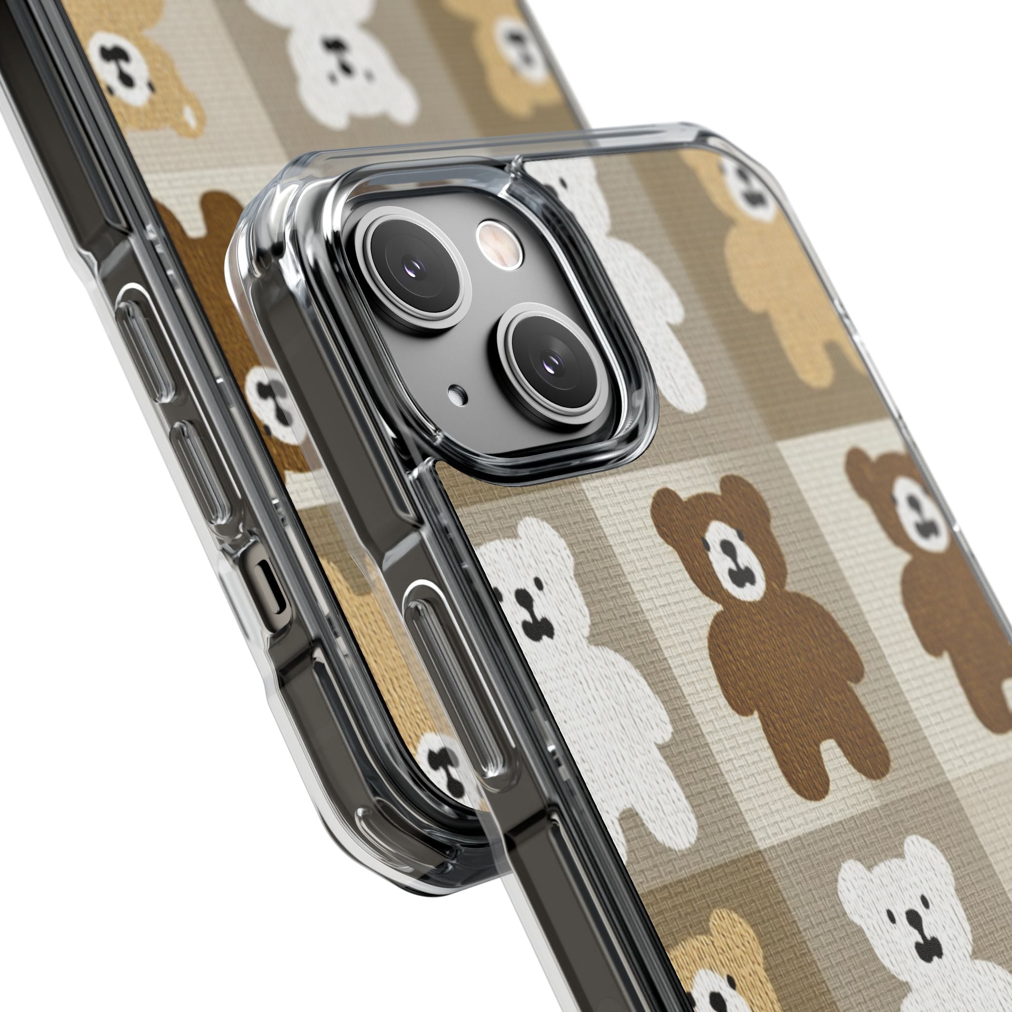 Teddy Bear Patchwork | Clear MagSafe Case