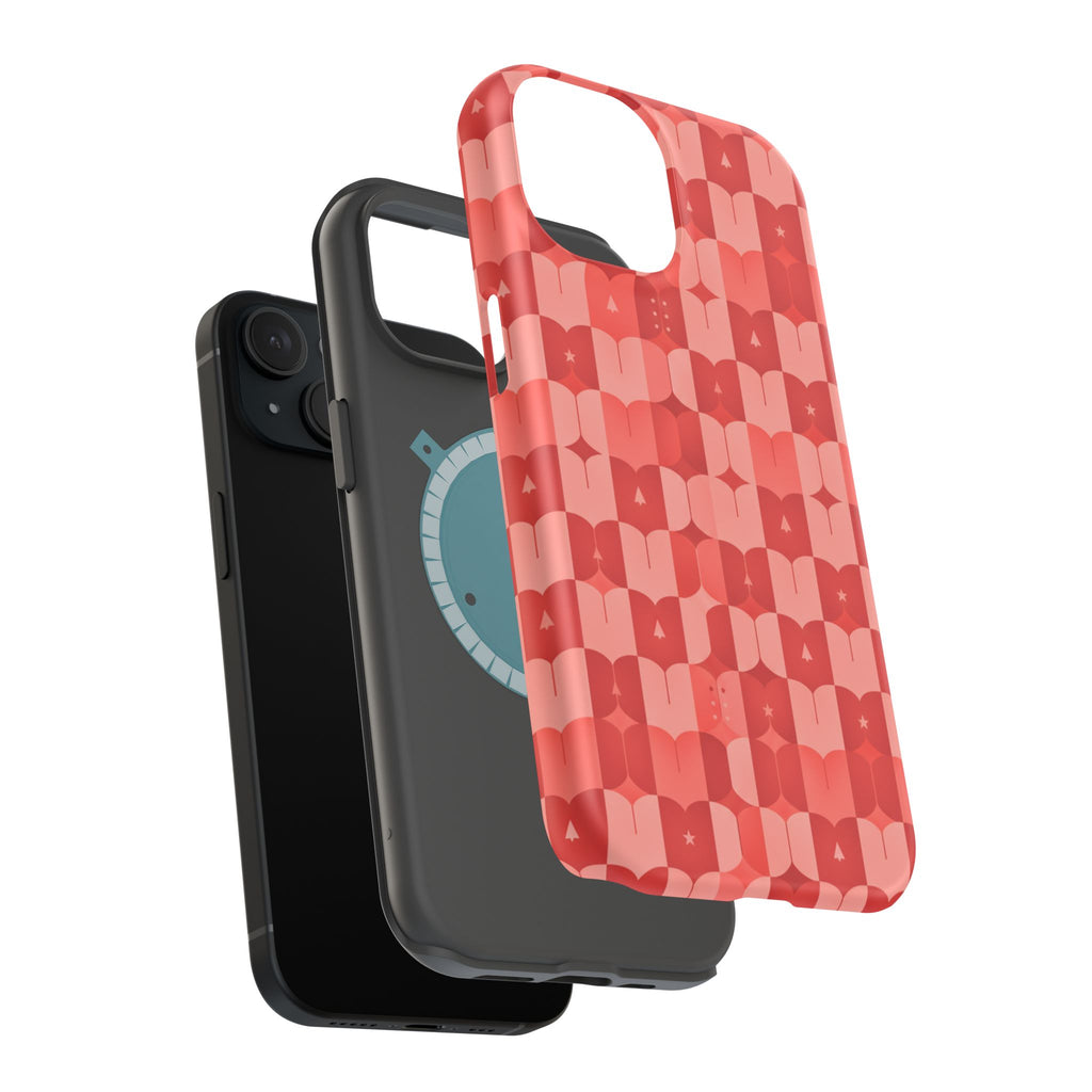 Coral Geo Tile | Tough MagSafe Case