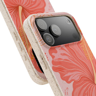 Coral Hibiscus | Biodegradable Case — product image 28