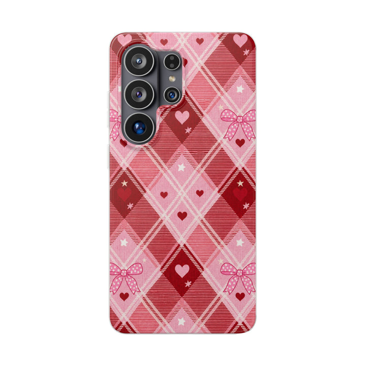 Heart Plaid phone case design
