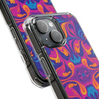 Neon Marble | Clear MagSafe Case