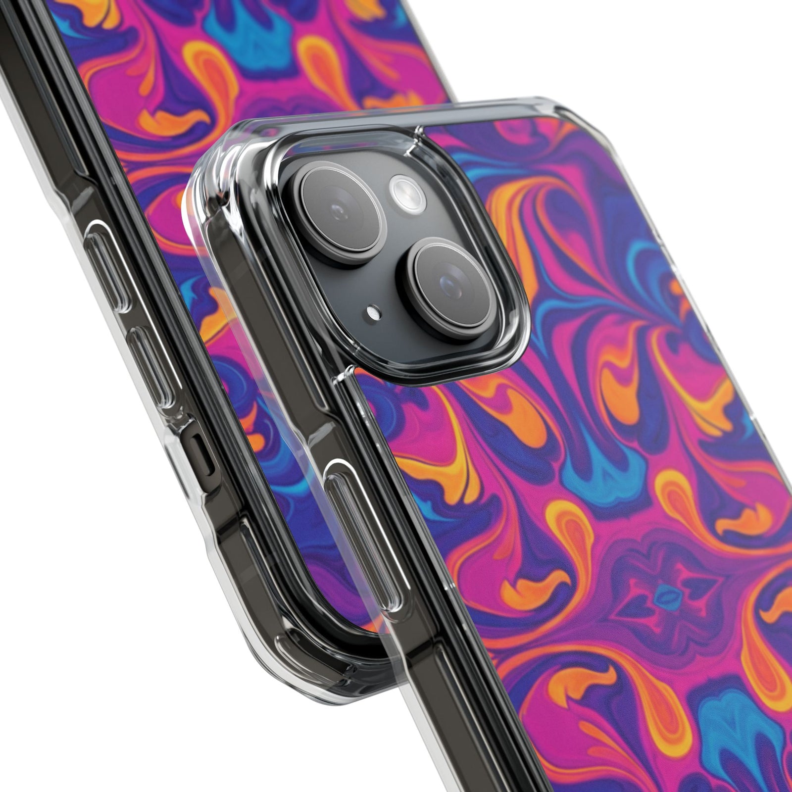 Neon Marble | Clear MagSafe Case