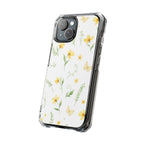 Daisy Whisper floral clear magsafe case design