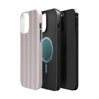 Pink Pinstripe | Tough MagSafe Case