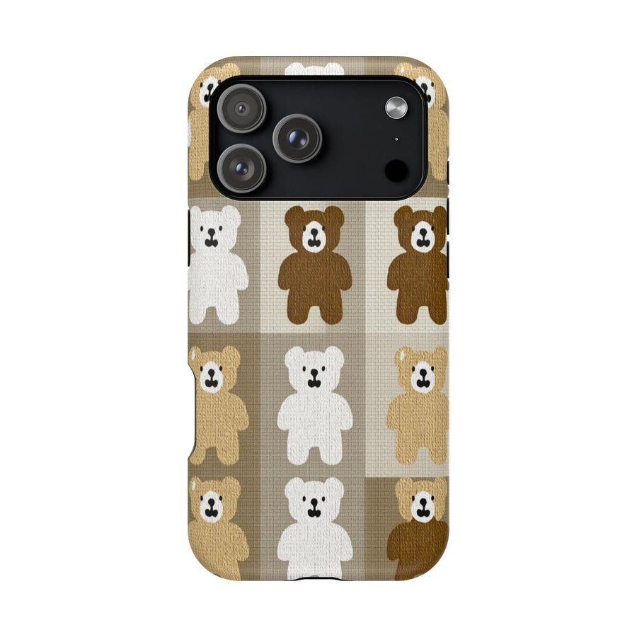 Teddy Bear Patchwork | Tough MagSafe Case
