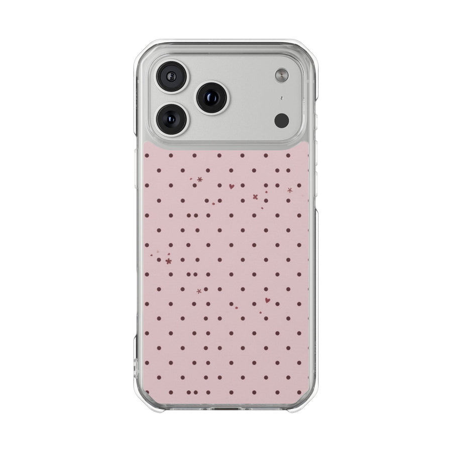 Blush Dots | Clear MagSafe Case