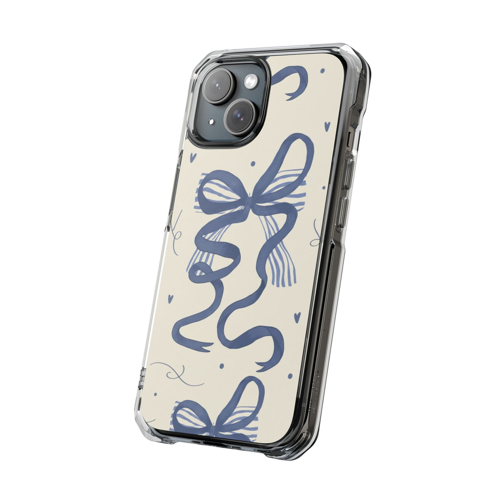 Indigo Ribbon | Clear MagSafe Case