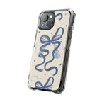 Indigo Ribbon | Clear MagSafe Case