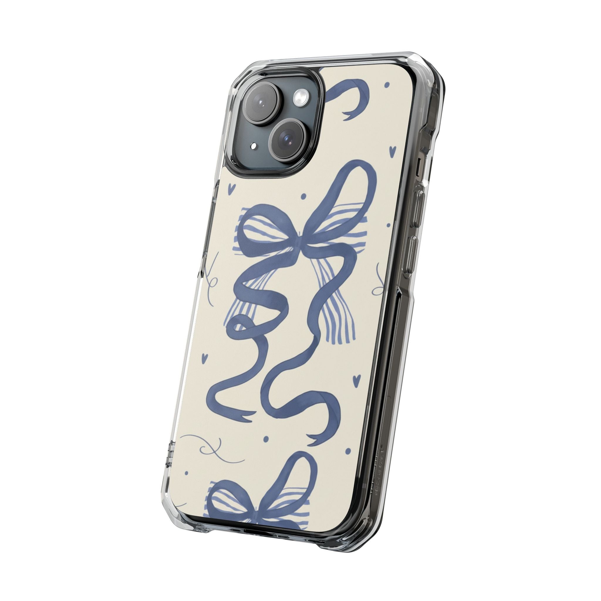 Indigo Ribbon | Clear MagSafe Case