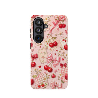 Cherry Ribbon Picnic | Tough MagSafe Case