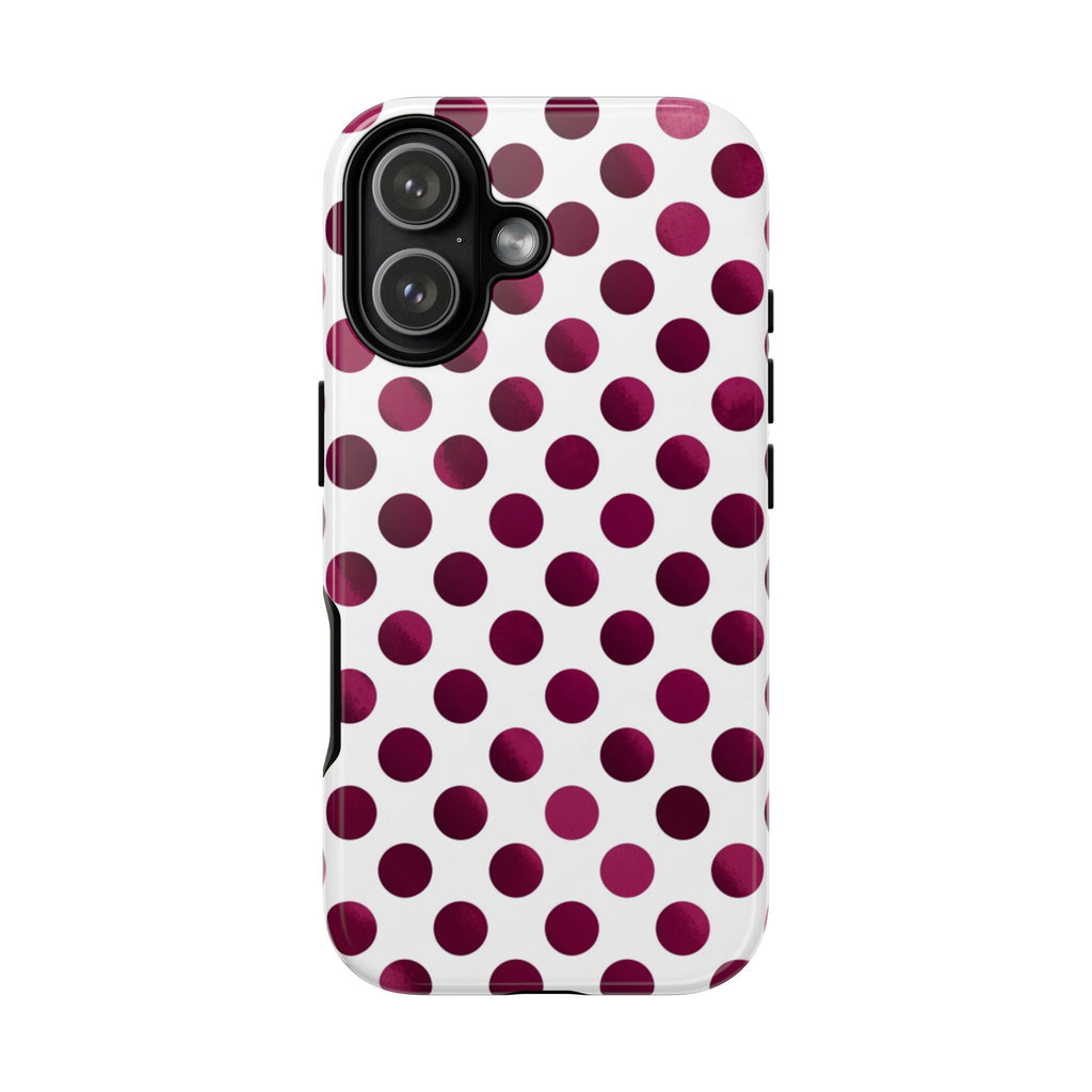 Burgundy Polka Dot | Tough Case