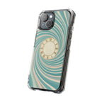Teal Vortex | Clear MagSafe Case