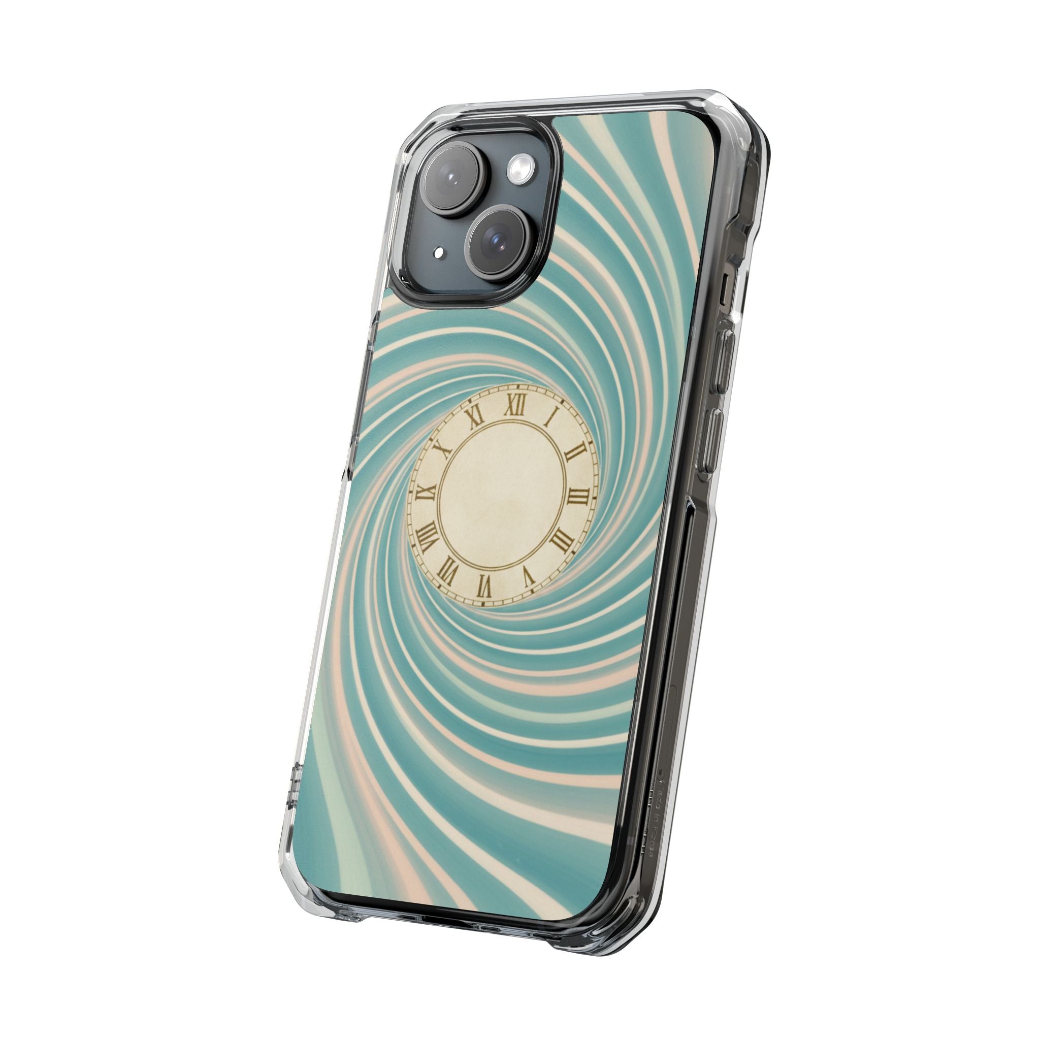 Teal Vortex | Clear MagSafe Case