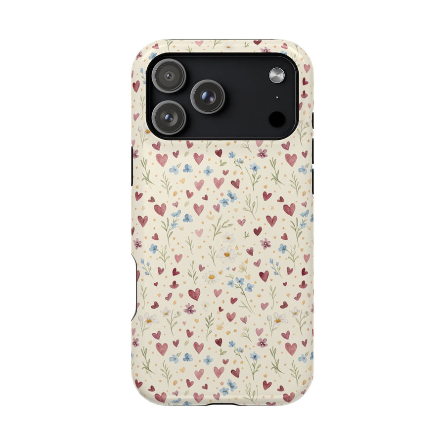 Ditsy Heart Garden | Tough MagSafe Case
