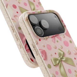 Dotty Pearl Bow | Biodegradable Case