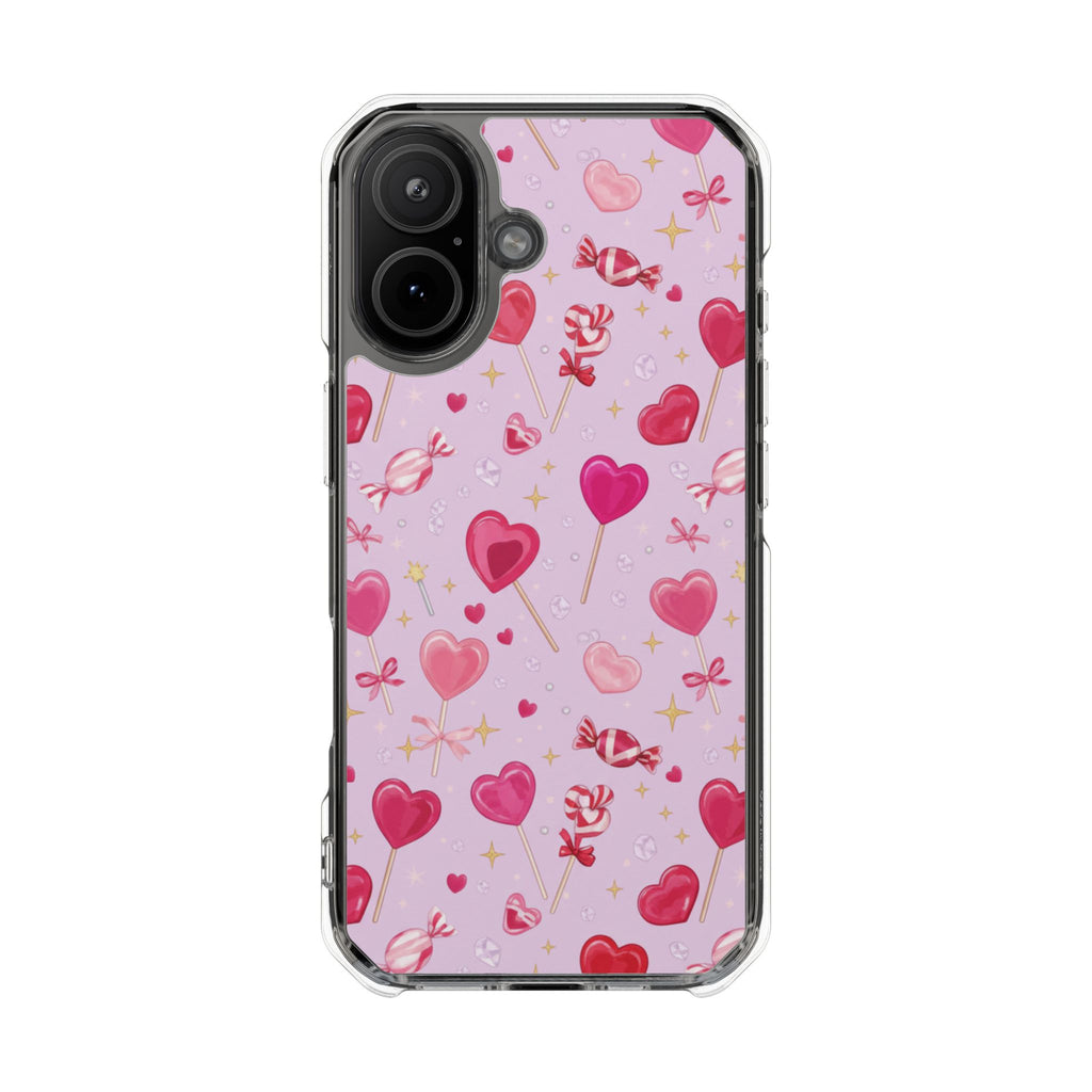 Pink Heartfall | Clear MagSafe Case