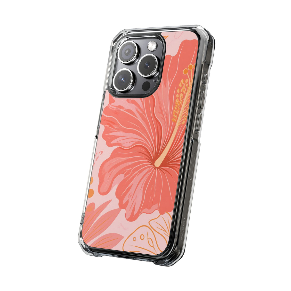 Coral Hibiscus | Clear MagSafe Case — product image 20