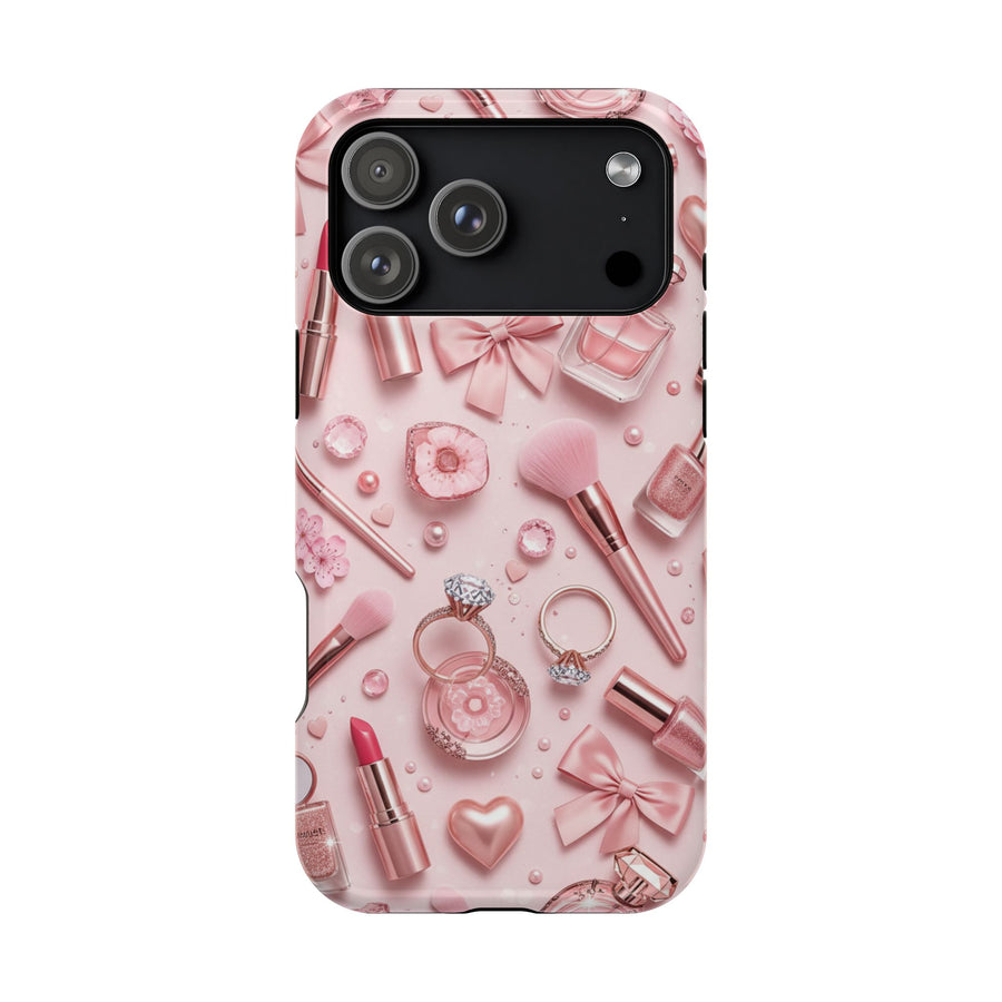 Dusty Pink Cosmetic Chaos | Tough MagSafe Case