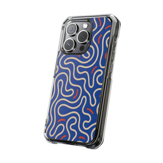 Cobalt Contour | Clear MagSafe Case