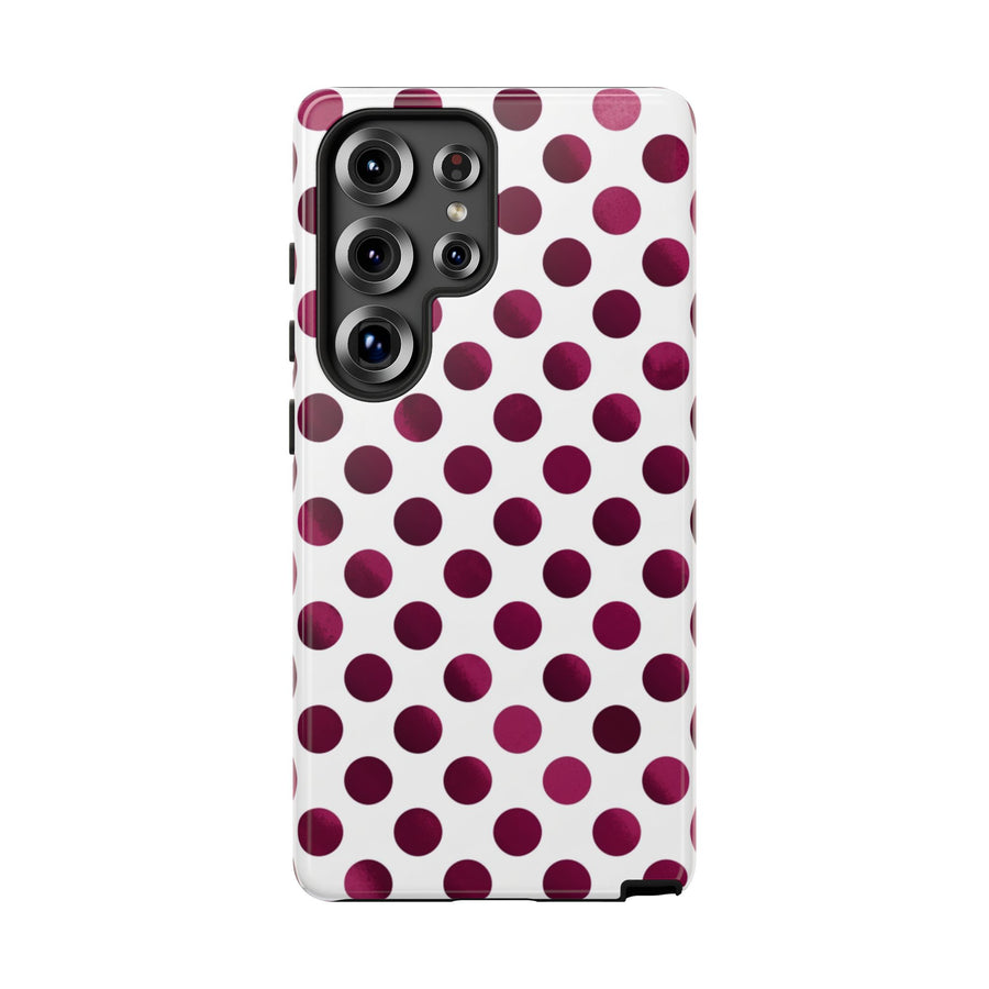 Burgundy Polka Dot | Tough Case