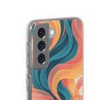 Retro Flame abstract samsung clear case design