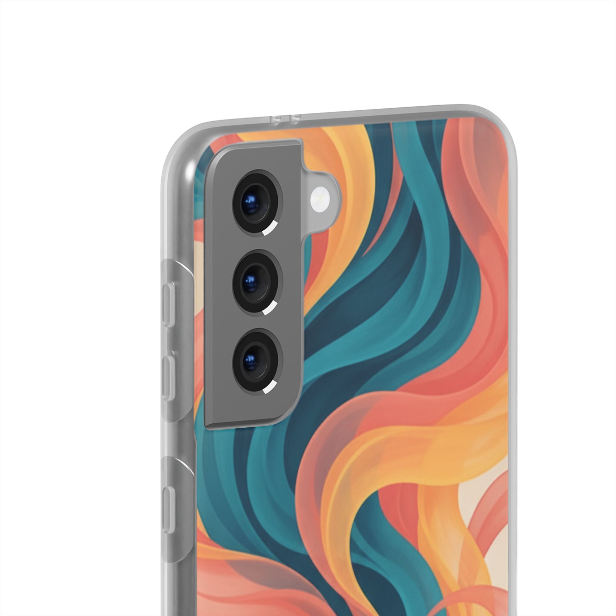 Retro Flame abstract samsung clear case design