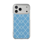 Blue Lattice minimal clear magsafe case design