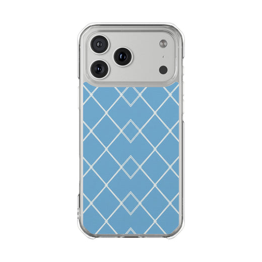 Blue Lattice | Clear MagSafe Case