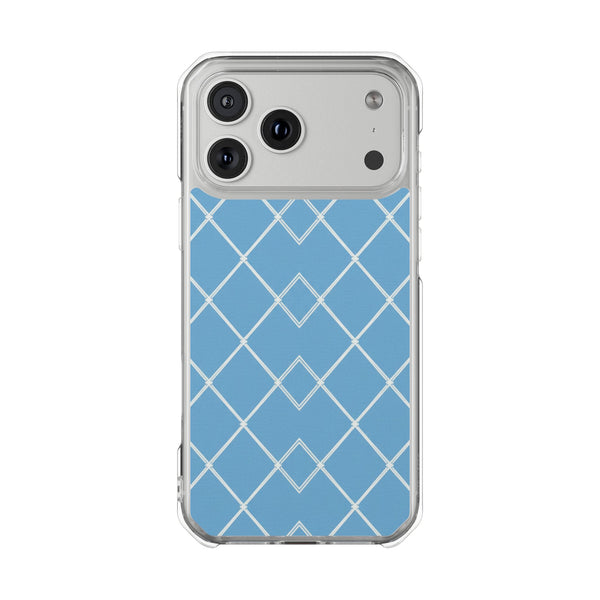 Blue Lattice | Clear MagSafe Case