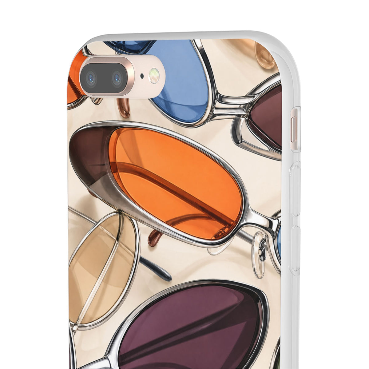 Persimmon Grid | Frosted Clear Case — product image 55