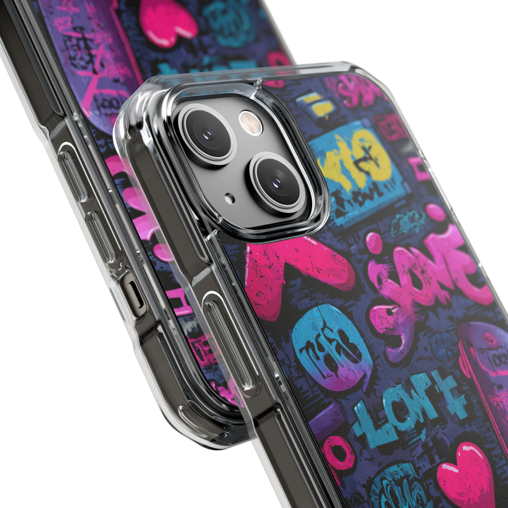 Neon Street Art | Clear MagSafe Case