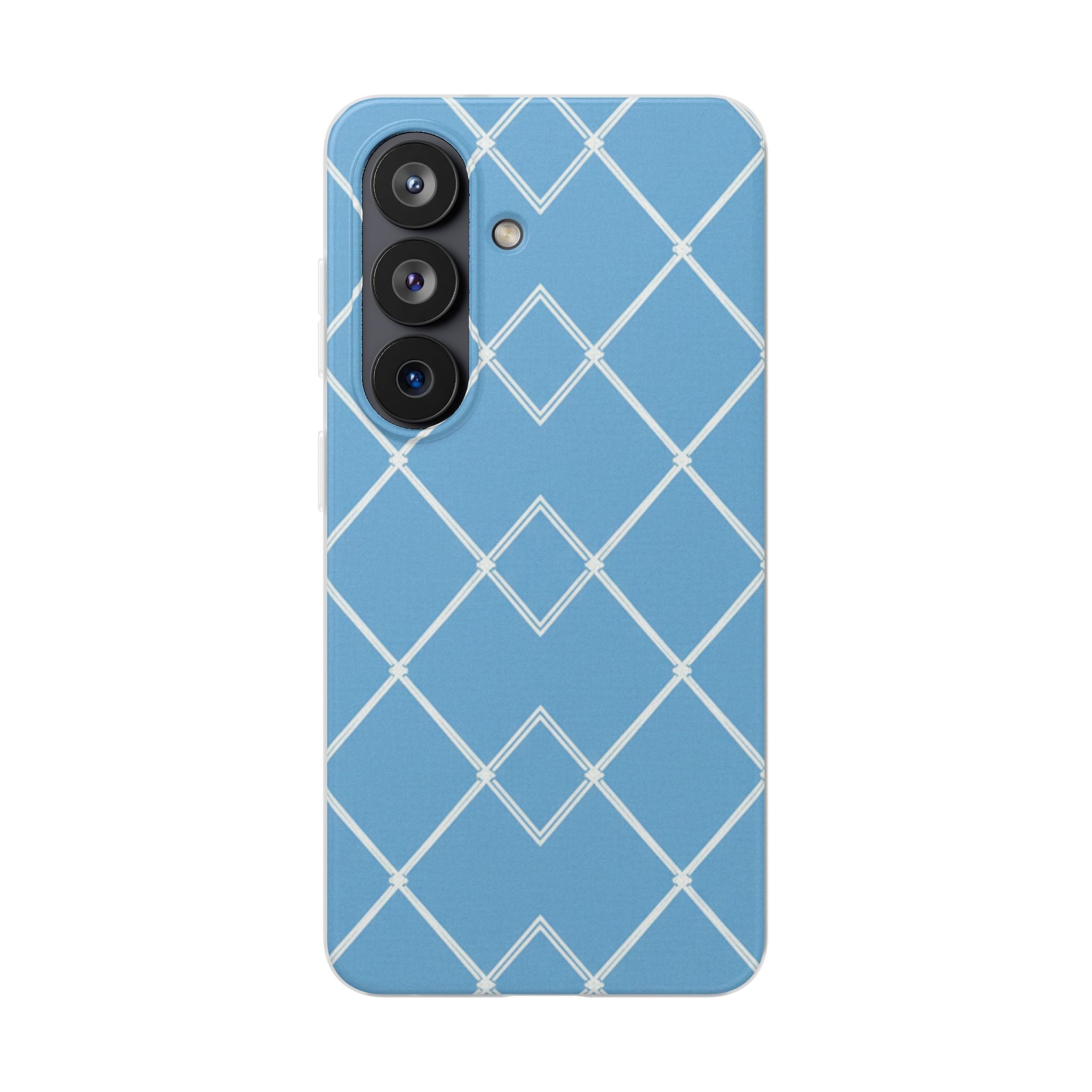 Blue Lattice minimal samsung clear case design