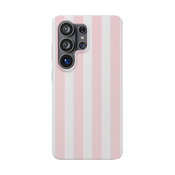 Pink Pinstripe | Samsung Clear Case