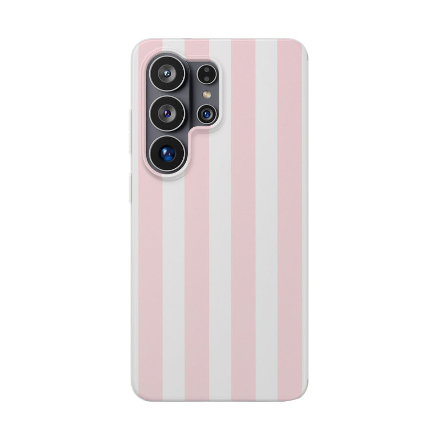 Pink Pinstripe | Samsung Clear Case