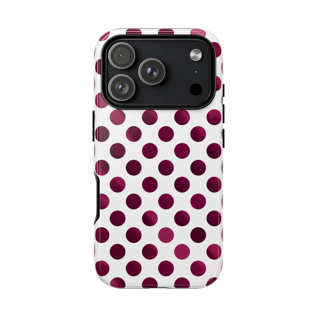 Burgundy Polka Dot | Tough Case