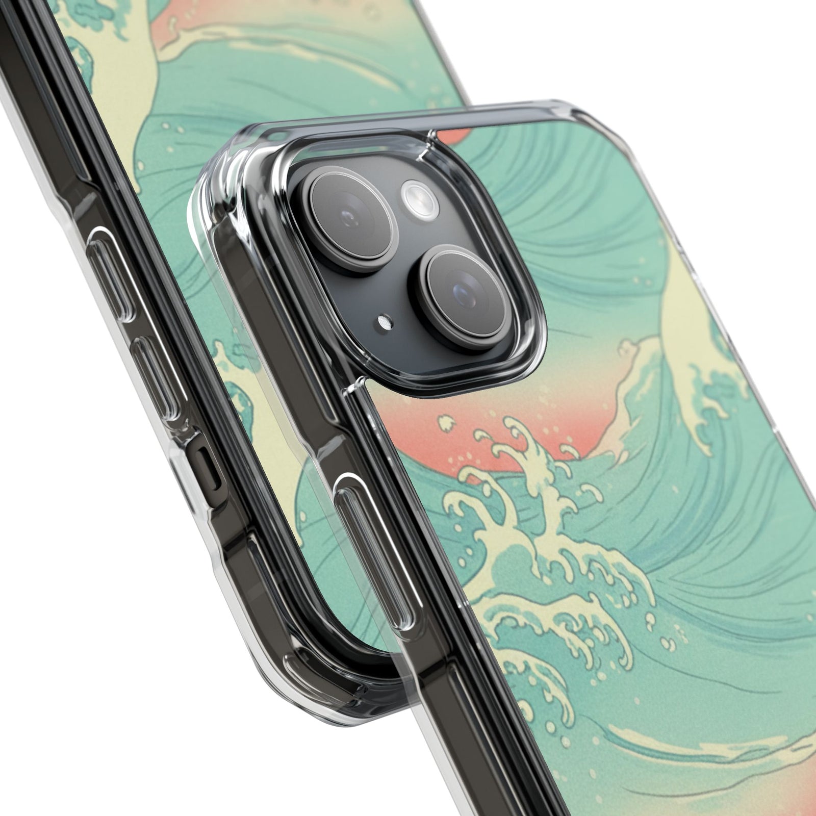 Seafoam Waves | Clear MagSafe Case