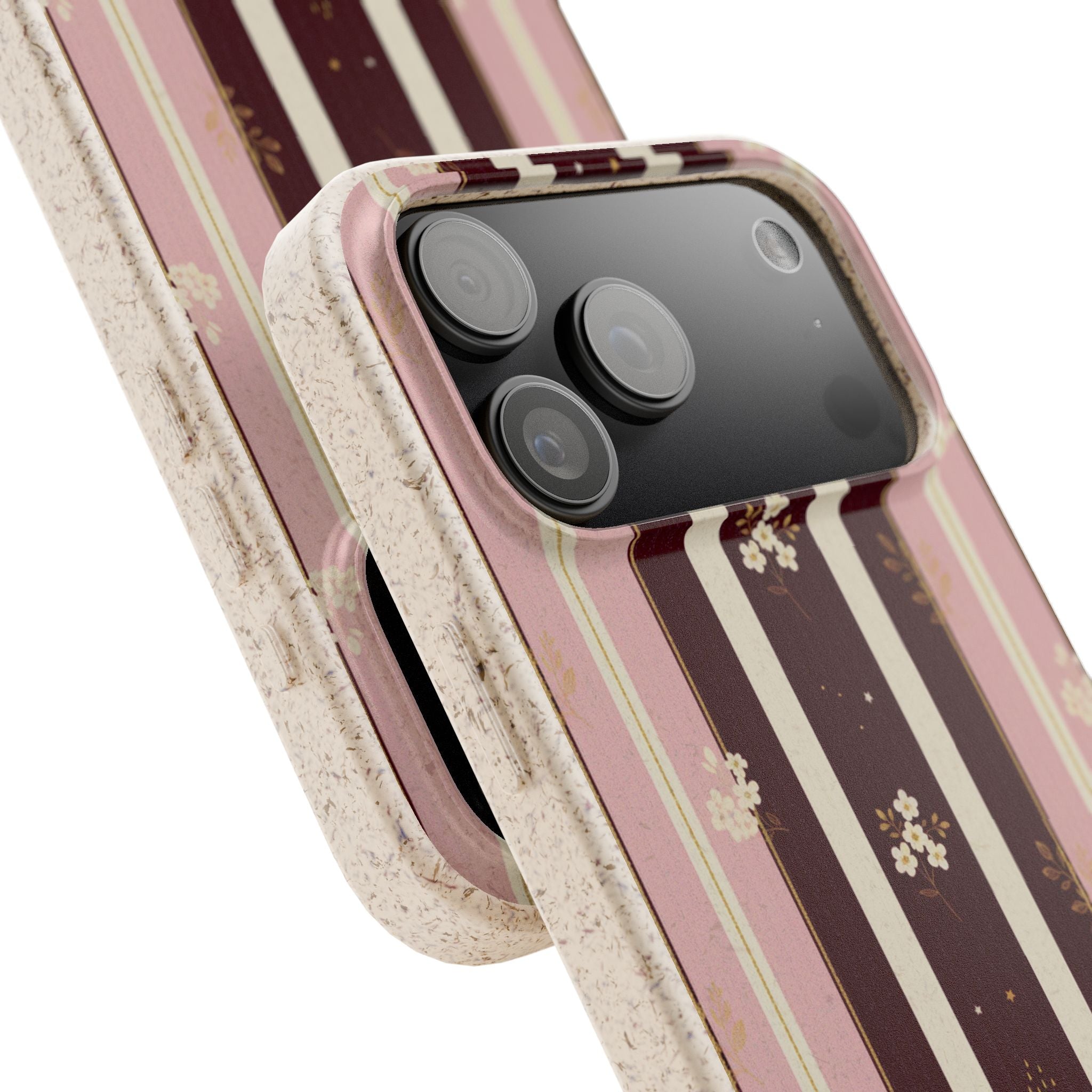Vintage Pinstripe Bow | Biodegradable Case