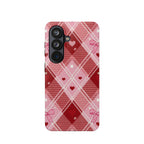 Heart Plaid coquette tough magsafe case design