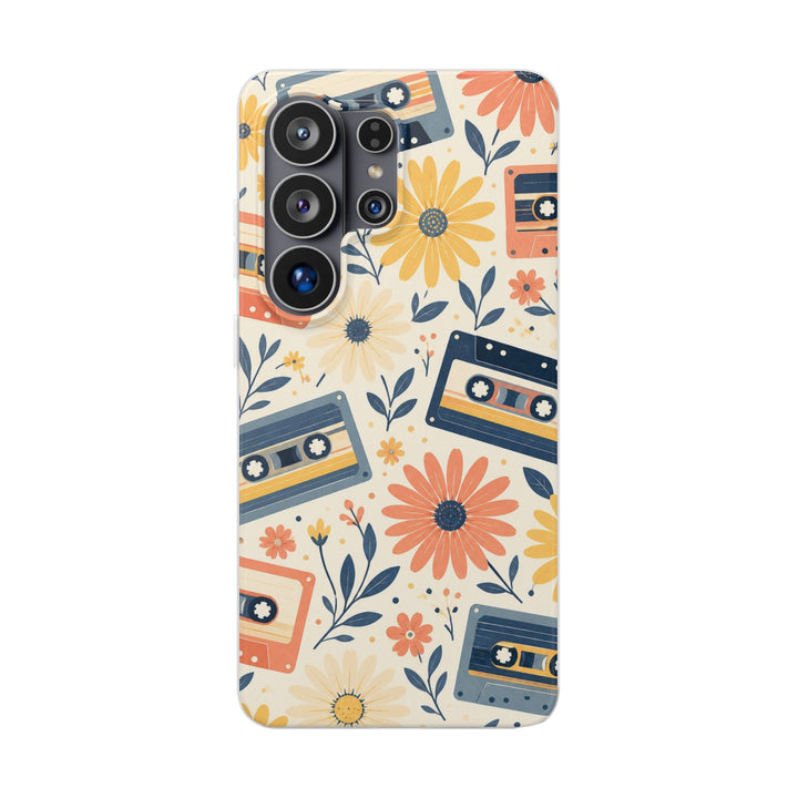 Cassette Blooms phone case design