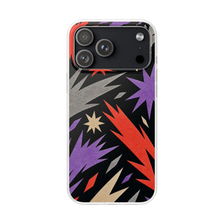 Cutout Comets | Frosted Clear Case — product front view