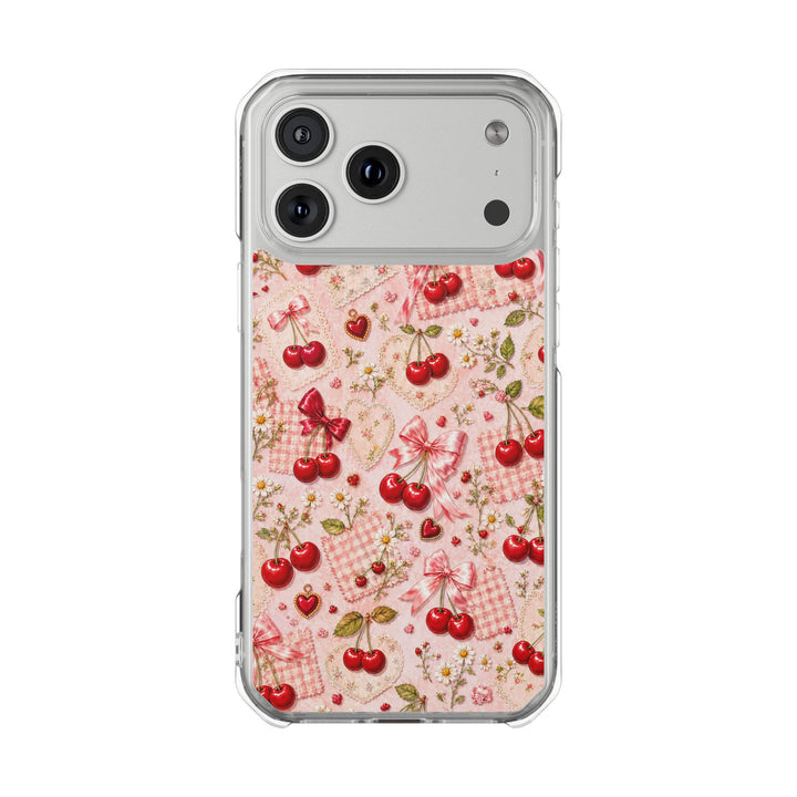Cherry Ribbon | Clear MagSafe Case