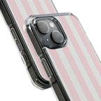 Pink Pinstripe | Clear MagSafe Case