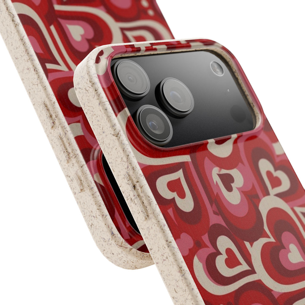 Y2K Swirl Hearts | Biodegradable Case