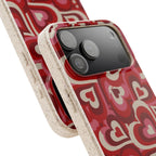 Y2K Swirl Hearts | Biodegradable Case