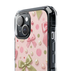 Dotty Pearl Bow | Clear MagSafe Case