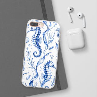Seahorse Toile | Frosted Clear Case — product image 56